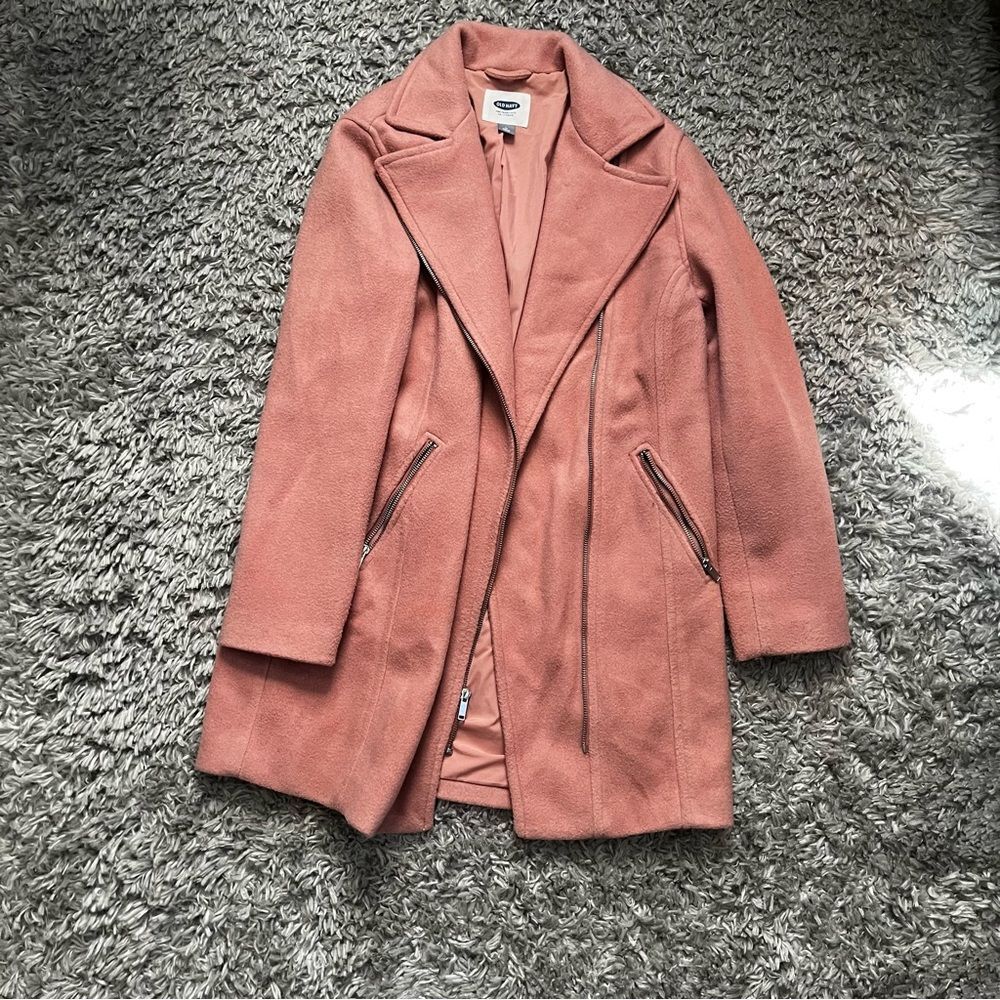 Old navy pink pea coat size medium
